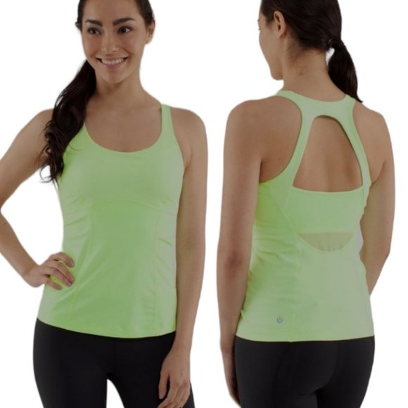 Lululemon Run: Pace Tank - Faded Zap - Size 4 - Picture 1 of 8